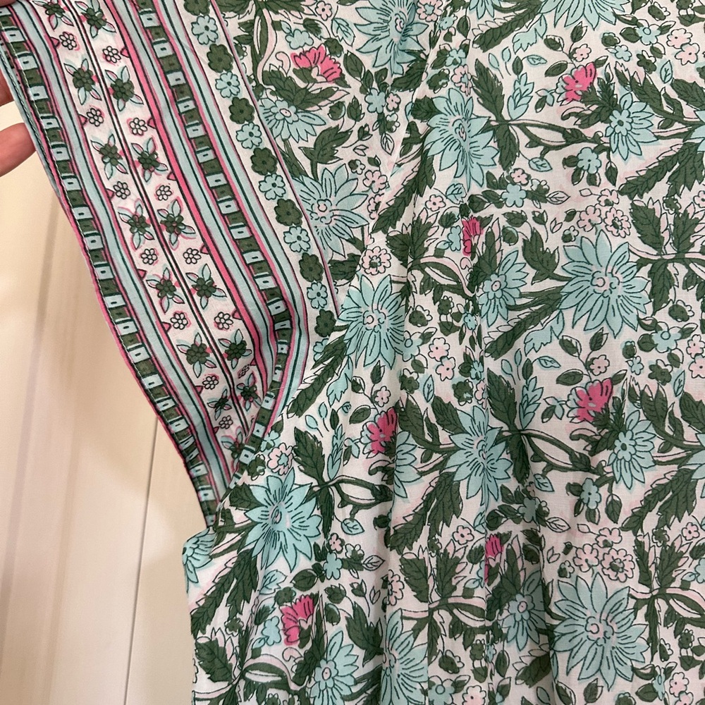 Talbots Green Floral Poplin Midi Dress - Picture 10 of 10